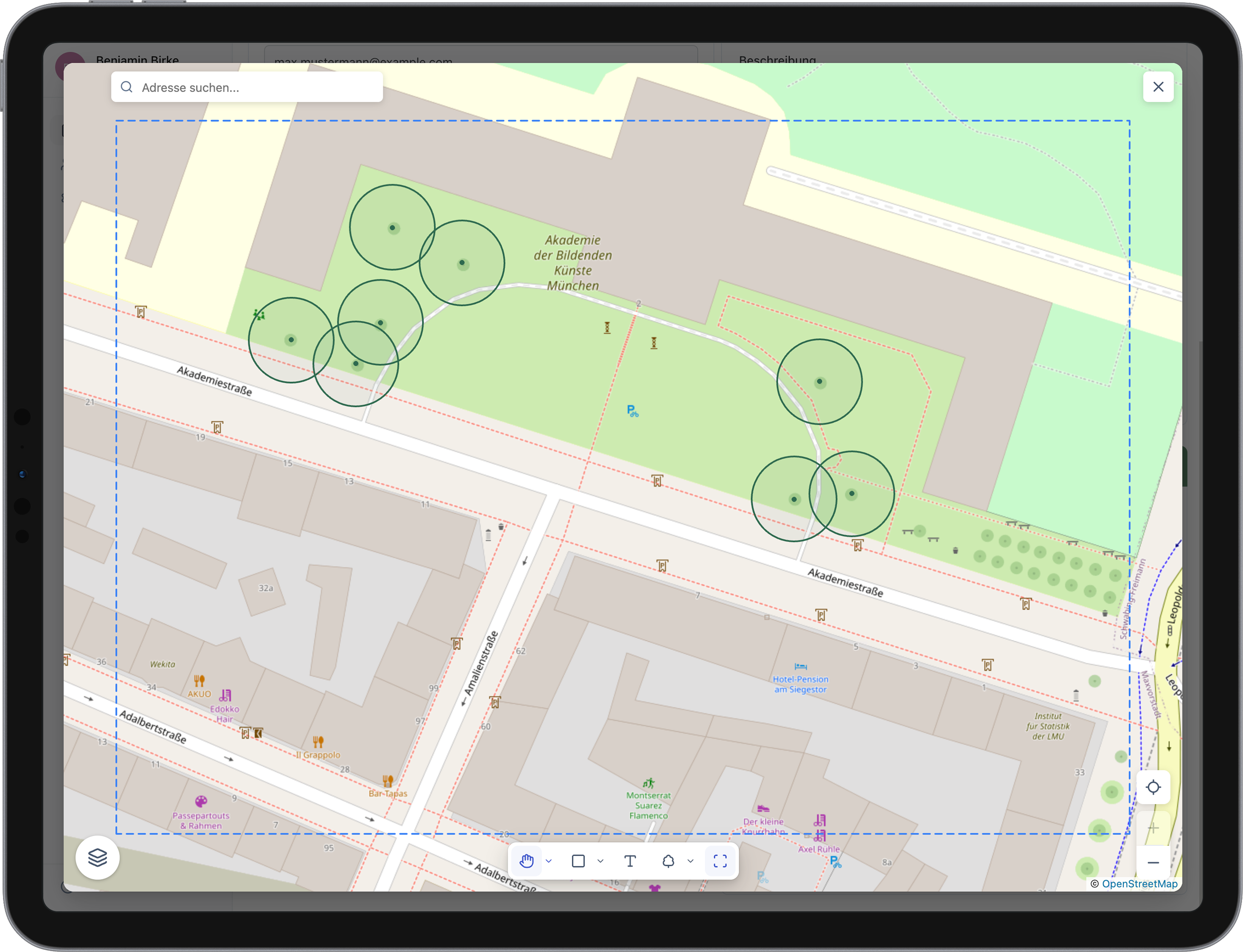 ArborAudit: Lageplan-Editor
